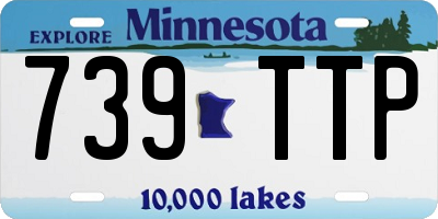 MN license plate 739TTP