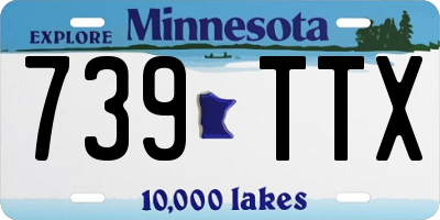 MN license plate 739TTX
