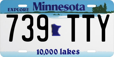 MN license plate 739TTY
