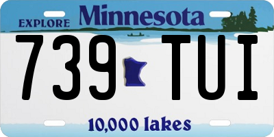 MN license plate 739TUI