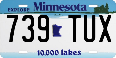 MN license plate 739TUX