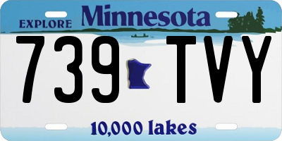 MN license plate 739TVY