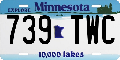MN license plate 739TWC
