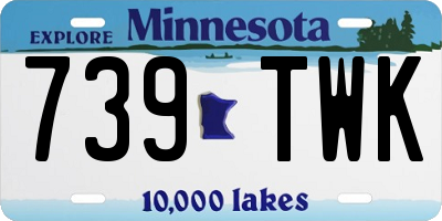 MN license plate 739TWK