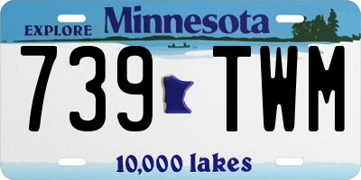 MN license plate 739TWM