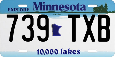 MN license plate 739TXB