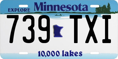 MN license plate 739TXI