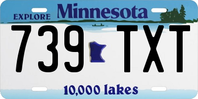 MN license plate 739TXT