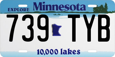 MN license plate 739TYB