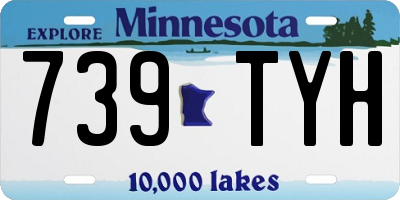 MN license plate 739TYH