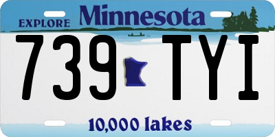 MN license plate 739TYI