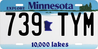 MN license plate 739TYM