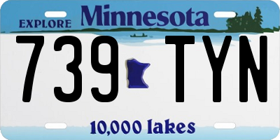 MN license plate 739TYN