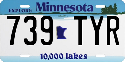 MN license plate 739TYR