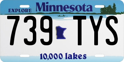 MN license plate 739TYS