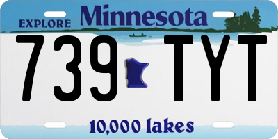 MN license plate 739TYT