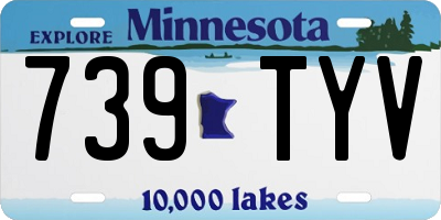 MN license plate 739TYV