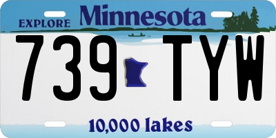 MN license plate 739TYW