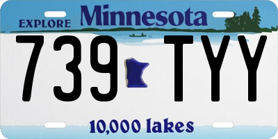 MN license plate 739TYY