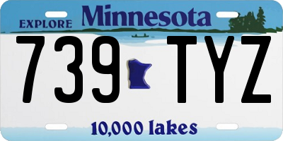 MN license plate 739TYZ
