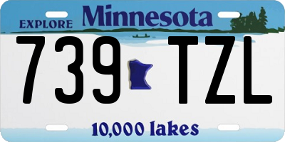 MN license plate 739TZL