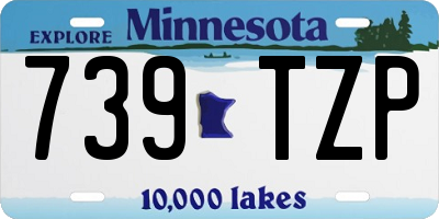 MN license plate 739TZP