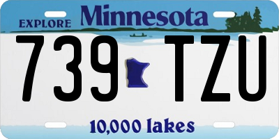 MN license plate 739TZU