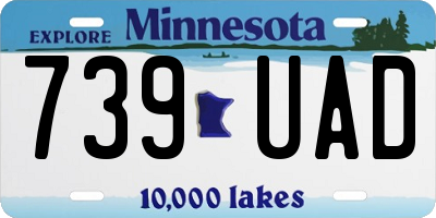 MN license plate 739UAD