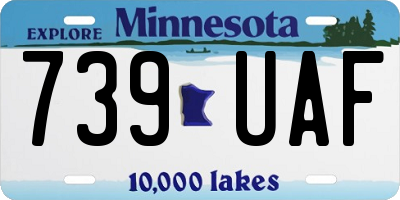 MN license plate 739UAF