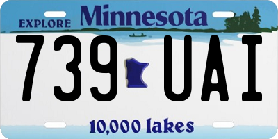 MN license plate 739UAI