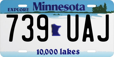 MN license plate 739UAJ