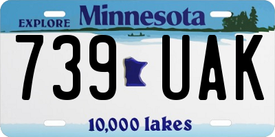MN license plate 739UAK