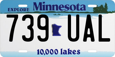 MN license plate 739UAL
