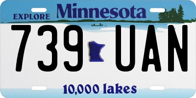 MN license plate 739UAN