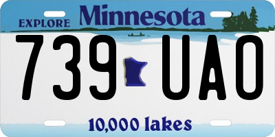 MN license plate 739UAO