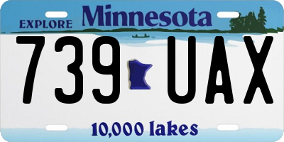 MN license plate 739UAX