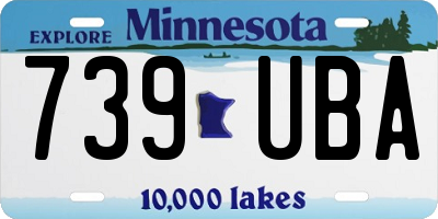 MN license plate 739UBA