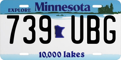 MN license plate 739UBG