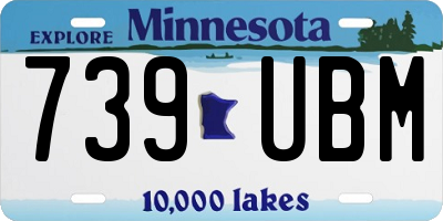 MN license plate 739UBM