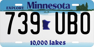 MN license plate 739UBO