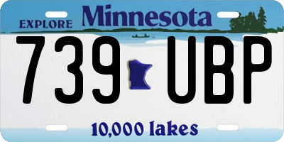 MN license plate 739UBP