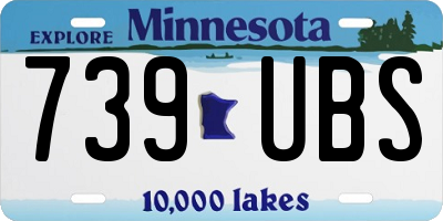 MN license plate 739UBS