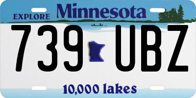 MN license plate 739UBZ