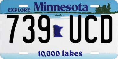 MN license plate 739UCD