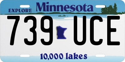 MN license plate 739UCE