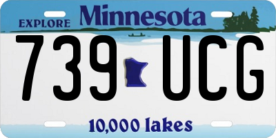 MN license plate 739UCG