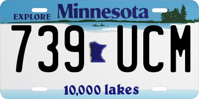 MN license plate 739UCM