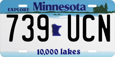 MN license plate 739UCN