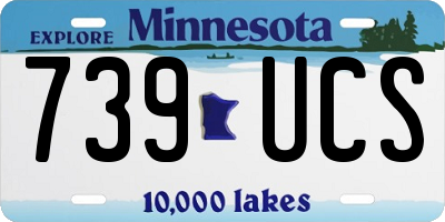 MN license plate 739UCS