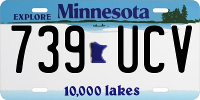 MN license plate 739UCV